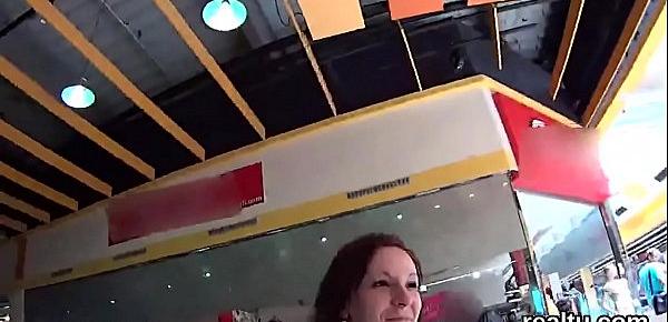  Exceptional czech chick gets teased in the shopping centre and banged in pov